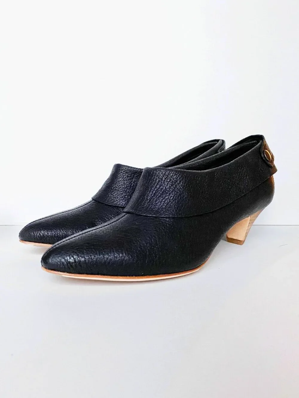 Sigerson Morrison Black Leather Ankle Booties - Size 7.5 - Like New - Never Worn